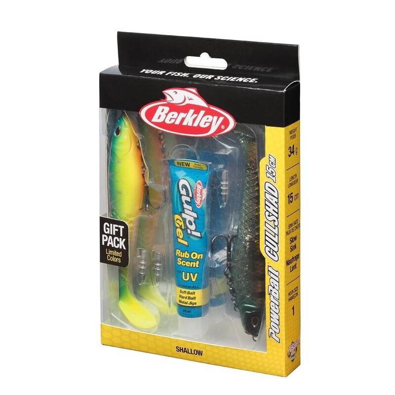 Berkley Celebration Set CullShad Shallow 15 cm mjukbeten med paddelstjärt för grunt rovfiske.