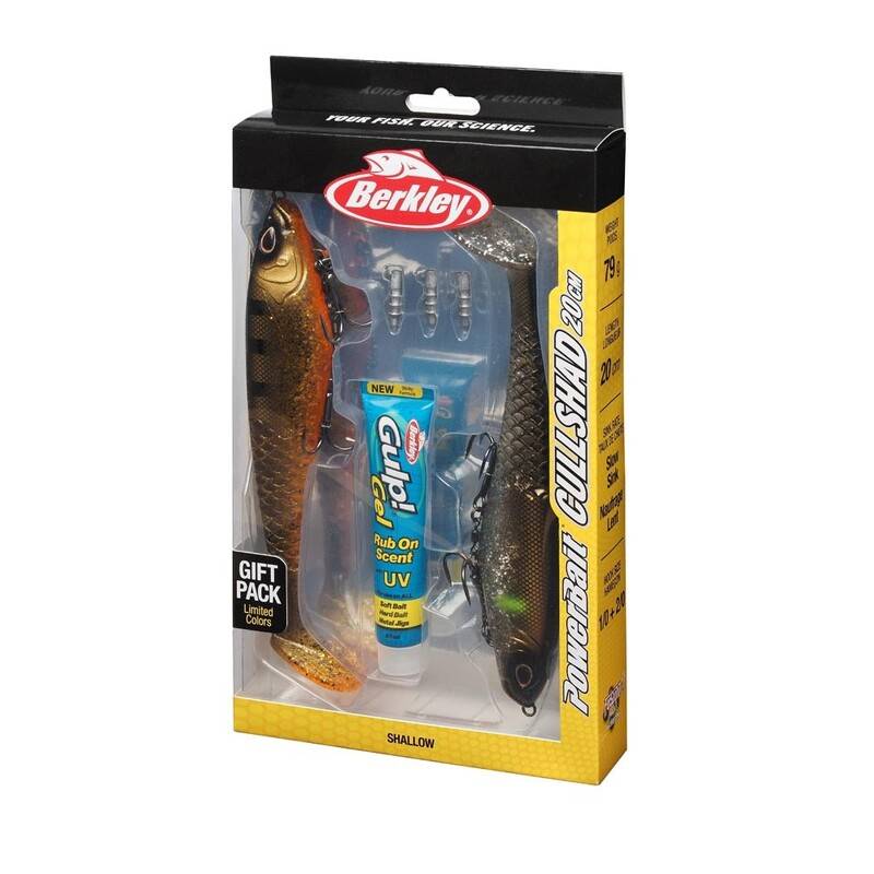 Berkley PowerBait CullShad Limited 20 cm Gift Pack med stora mjukbeten i limiterade färger.