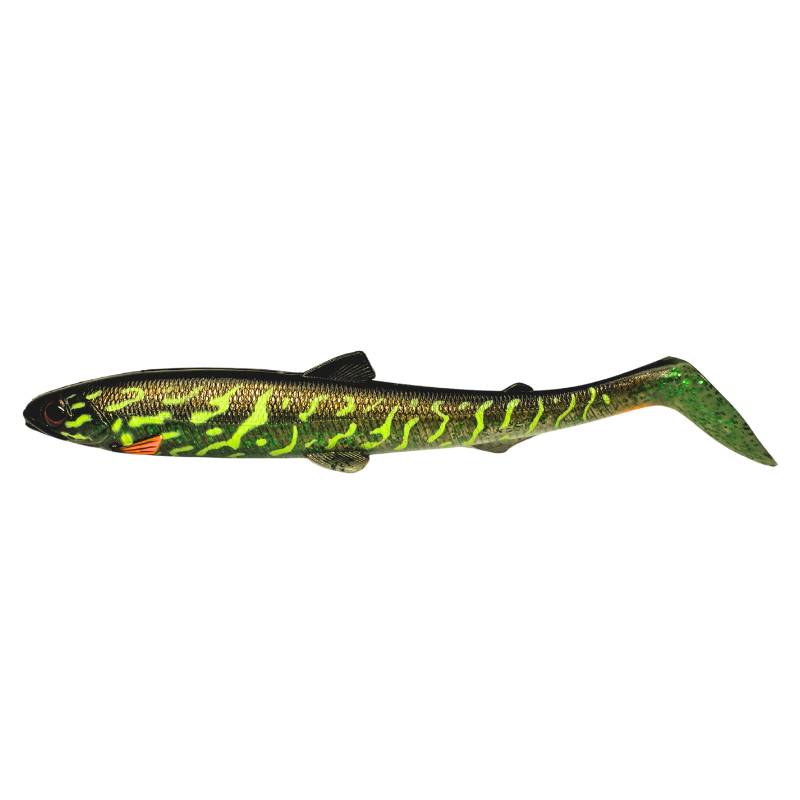 Westin BullTeez Shadtail 18 cm 53 g – Pike 3D UV softbait för gäddfiske