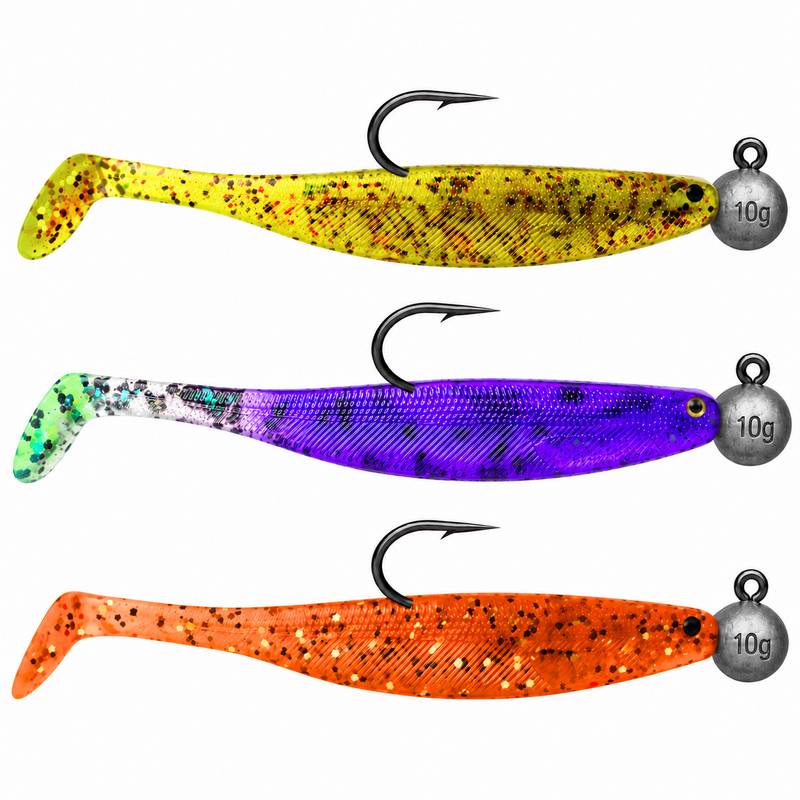 Westin ShadTeez Slim 10cm Ready To Fish Custom färdigriggad med 10g jiggskalle och 3/0 jiggkrok