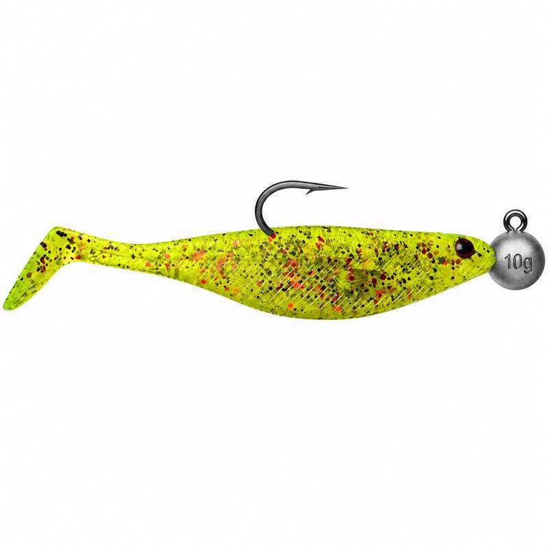 Westin ShadTeez 9cm Ceasar Dopping Watermelon Custom färdigriggad med 10g jiggskalle och 4/0 jiggkrok