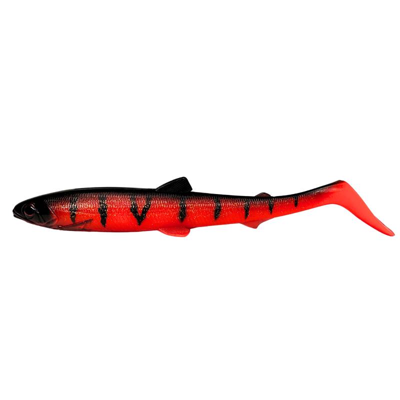Westin BullTeez Shadtail 18 cm 53 g – Fire Pike softbait för gäddfiske