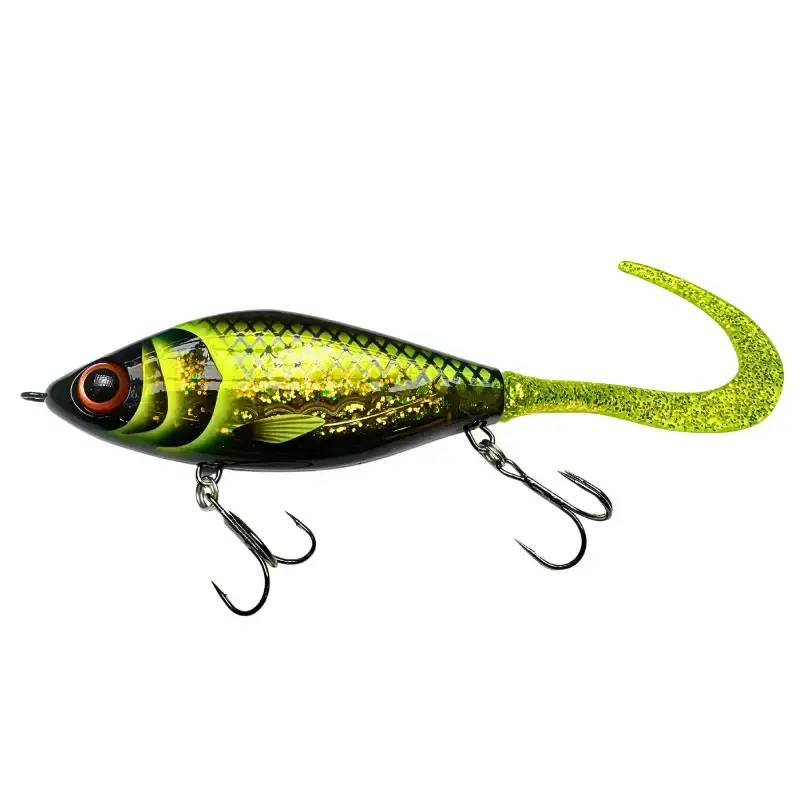 Strike Pro Guppie JR Sinking Gäddfemman i färgen Kryptonit visad från sidan.