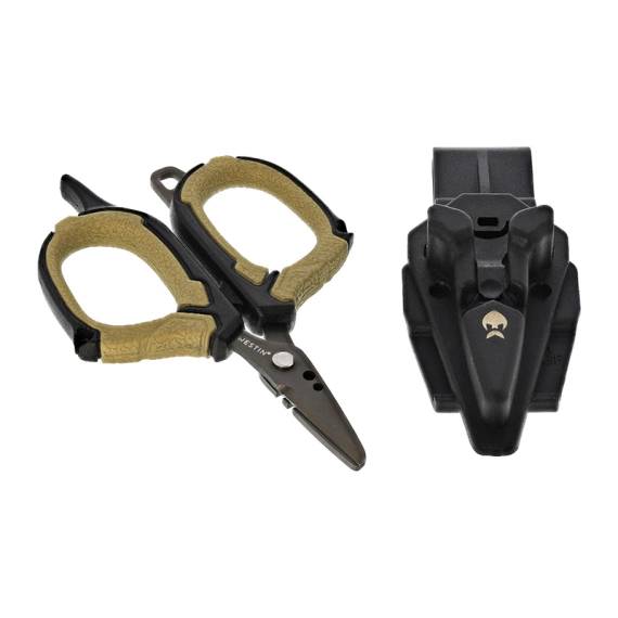 Westin Braid Scissors 8,9 cm svart flätlinesax med hölster