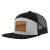 Hurricane 7-panel Trucker Hat med gäddmotiv i läderpatch för fiske och friluftsliv
