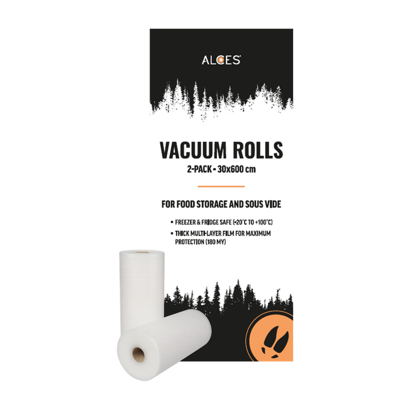 Alces Vacuum Rolls slitstarka vakuumrullar för vakuumförpackning av fisk, kött och livsmedel