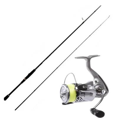 Majorcraft Abborrefemman Edition Finesse 7,3 fot haspelset med Daiwa Crossfire och flätlina