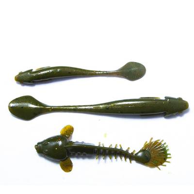 M-WAR Drop Shot Party Pack Green Pumpkin med Monkey Vibe och Monkey Fry för abborrfiske