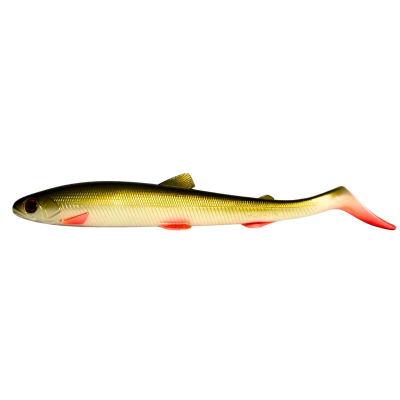 Westin BullTeez Shadtail 24 cm 107 g – Olive Roach softbait för gäddfiske