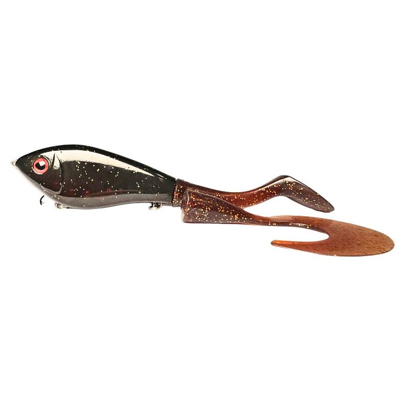 Westin Swim Tail 12 cm 62 g – Motor Oil suspending glidebait för gäddfiske