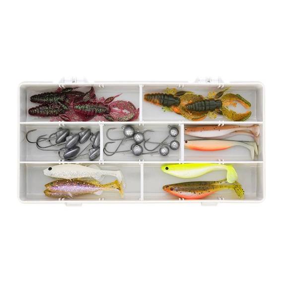 Westin Perch Box Jigging 30Pcs med mjukbeten för jiggfiske efter abborre i olika färger och former