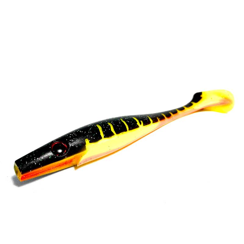 Pig Shad JR 20 cm – Gäddfemman Special Black Pike UV softbait för gäddfiske