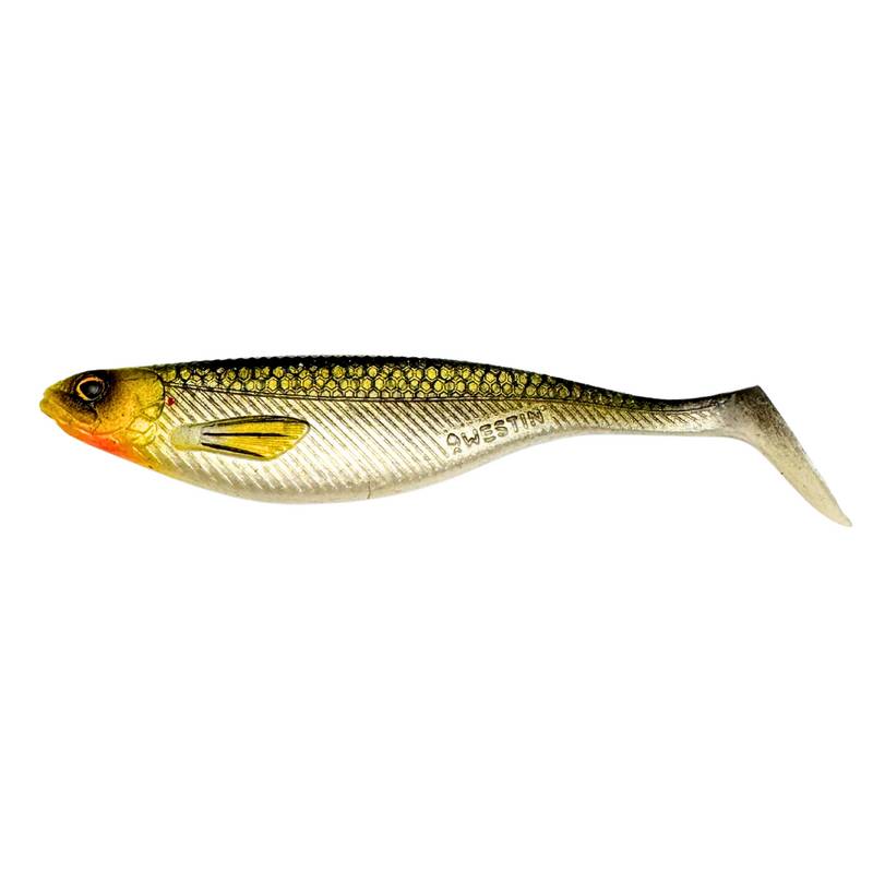 Westin ShadTeez 9 cm Dirty LightHead softbait för abborre, gös och gädda