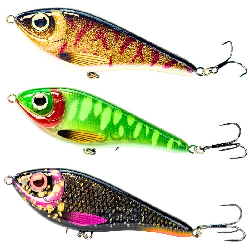 Buster Swim Slow Sink 13 cm 65 g – Gäddfemman Custom glidebait för gäddfiske