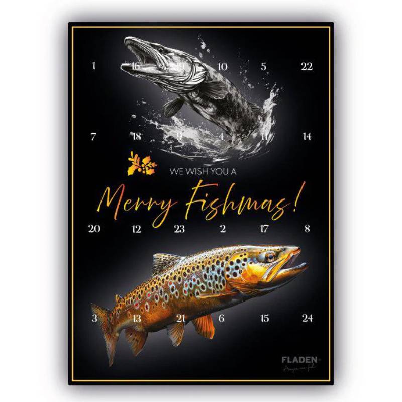 Fladen Julkalender 4.0 Deluxe med 24 delar adventskalender för sportfiskare