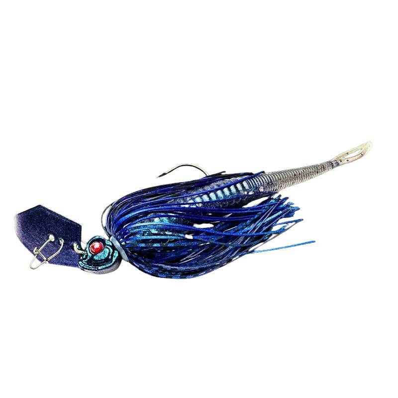 Upplev Custom Blade Jig Twinpin 22g – Blue Dream chatterbait för predatorfiske efter gädda, gös och abborre