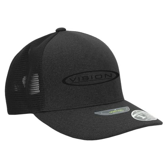 Vision Logo Black Cap svart fiskekeps med Vision logotyp för fiske och friluftsliv