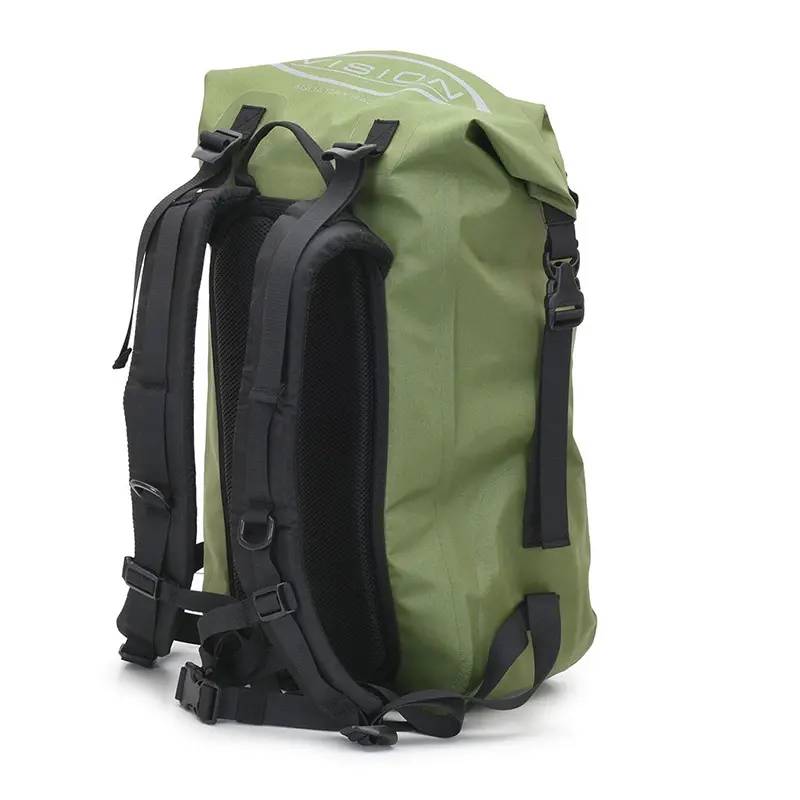 Vision Aqua Day Pack 35 liter Olive vattentät ryggsäck för fiske och friluftsliv med rymlig design