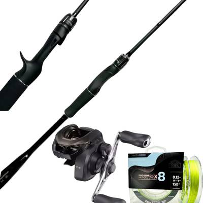 Armada Black Feather Casting 210 cm 5–21 g med Shimano Caius 151HG och påspolad flätlina