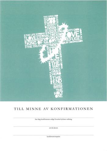 Konfirmationsminne - Korset - Svenska kyrkan, en produkt från Nya Musik som utvecklar och engagerar människor i alla åldrar.