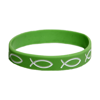 Armband - Silikon - Fisk - Grön, en produkt från Nya Musik som utvecklar och engagerar människor i alla åldrar.