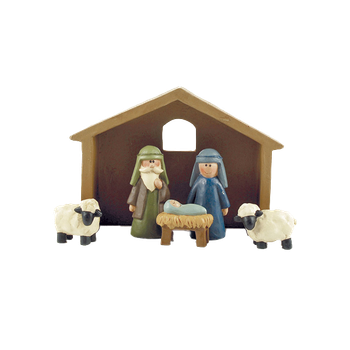 Julkrubba med stall - PE82644, en produkt från Nya Musik som utvecklar och engagerar människor i alla åldrar.