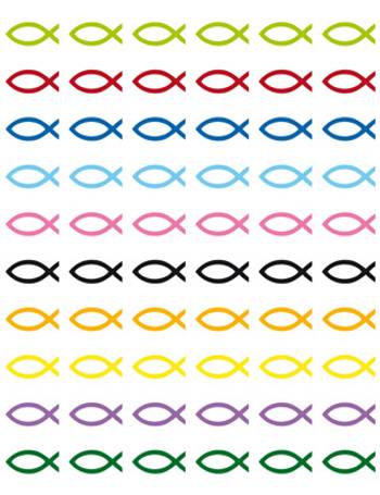 Stickers - Fiskar, en produkt från Nya Musik som utvecklar och engagerar människor i alla åldrar.