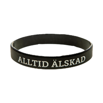 Armband - Silikon - Alltid älskad - Svart, en produkt från Nya Musik som utvecklar och engagerar människor i alla åldrar.