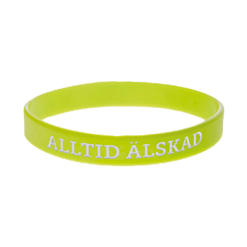 Armband - Silikon - Alltid älskad - Lime, en produkt från Nya Musik som utvecklar och engagerar människor i alla åldrar.