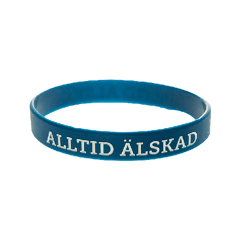 Armband - Silikon - Alltid älskad - Mörkblå, en produkt från Nya Musik som utvecklar och engagerar människor i alla åldrar.