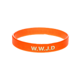 Armband - Silikon - WWJD - Orange, en produkt från Nya Musik som utvecklar och engagerar människor i alla åldrar.