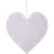 Hängande dekoration - Vitt hjärta i papper, en produkt från Nya Musik som utvecklar och engagerar människor i alla åldrar.