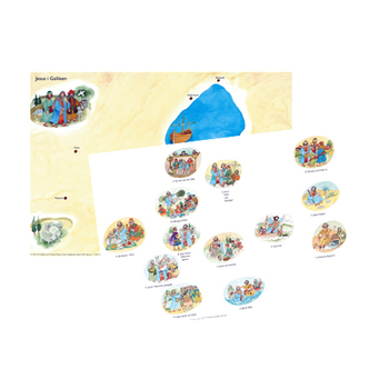 Närvaroplansch - Jesus i Galileen, en produkt från Nya Musik som utvecklar och engagerar människor i alla åldrar.