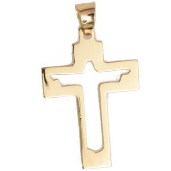 Uppståndelsekors, litet, guld, en produkt från Nya Musik som utvecklar och engagerar människor i alla åldrar.