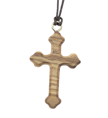 Halsband - Kors - Tillverkad i olivträ (2), en produkt från Nya Musik som utvecklar och engagerar människor i alla åldrar.