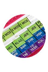 Bibelregister - GT, NT, Apokryferna, grön - blå - violett, en produkt från Nya Musik som utvecklar och engagerar människor i alla åldrar.