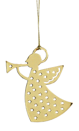 Hängdekoration - Ängel - Guldfärgad, en produkt från Nya Musik som utvecklar och engagerar människor i alla åldrar.