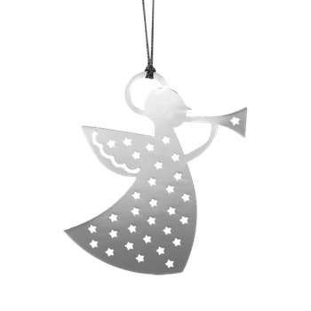 Hängdekoration - Ängel - Silverfärgad, en produkt från Nya Musik som utvecklar och engagerar människor i alla åldrar.