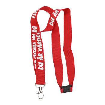 Nyckelband - Du är värdefull - Röd, en produkt från Nya Musik som utvecklar och engagerar människor i alla åldrar.