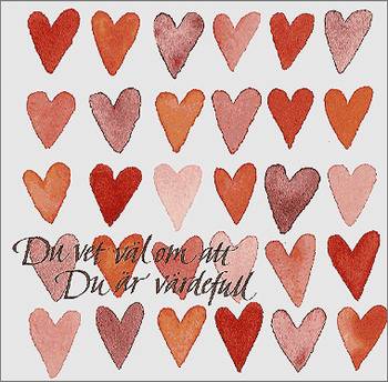 Kort - Du vet väl om att Du är värdefull - Dubbelt, en produkt från Nya Musik som utvecklar och engagerar människor i alla åldrar.