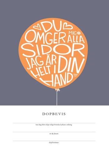 Dopbevis - Du omger mig - Svenska kyrkan, en produkt från Nya Musik som utvecklar och engagerar människor i alla åldrar.