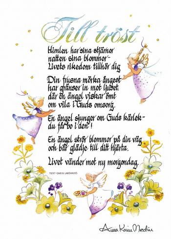 Kort - Till tröst - Anna Karin Medin, en produkt från Nya Musik som utvecklar och engagerar människor i alla åldrar.