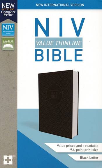 NIV Thinline Bible - Gråsvart, en produkt från Nya Musik som utvecklar och engagerar människor i alla åldrar.