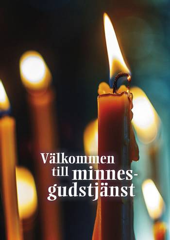 Inbjudan till minnesgudstjänst -  Ljus, en produkt från Nya Musik som utvecklar och engagerar människor i alla åldrar.