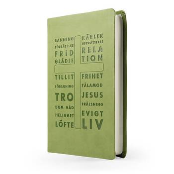 Svenska Folkbibeln 2015, slimline, grön konstskinn, en produkt från Nya Musik som utvecklar och engagerar människor i alla åldrar.