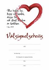 Välsignelsebevis, en produkt från Nya Musik som utvecklar och engagerar människor i alla åldrar.