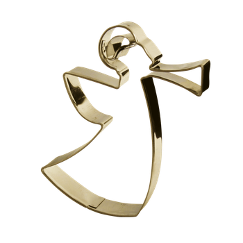 Pepparkaksform - Ängel - guldfärgad, en produkt från Nya Musik som utvecklar och engagerar människor i alla åldrar.