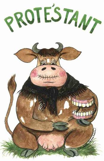 Vykort - Protestant - A6 - Glada Kossan, en produkt från Nya Musik som utvecklar och engagerar människor i alla åldrar.