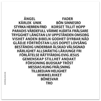 Servetter - Hjärta med text - 20-pack, en produkt från Nya Musik som utvecklar och engagerar människor i alla åldrar.