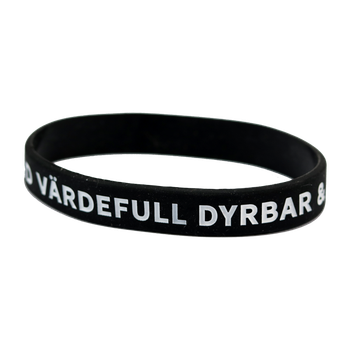 Armband - Silikon - Älskad, värdefull, dyrbar - svart, en produkt från Nya Musik som utvecklar och engagerar människor i alla åldrar.